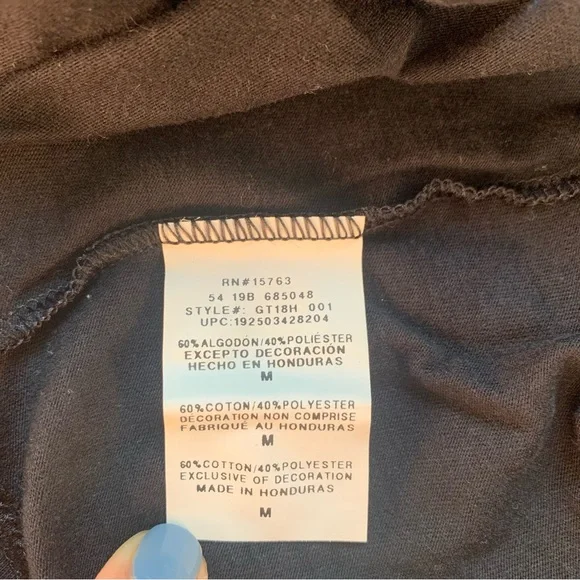 🌈 Champion Black Rainbow Logo Graphic Tee | Size M - Picture 6 of 8